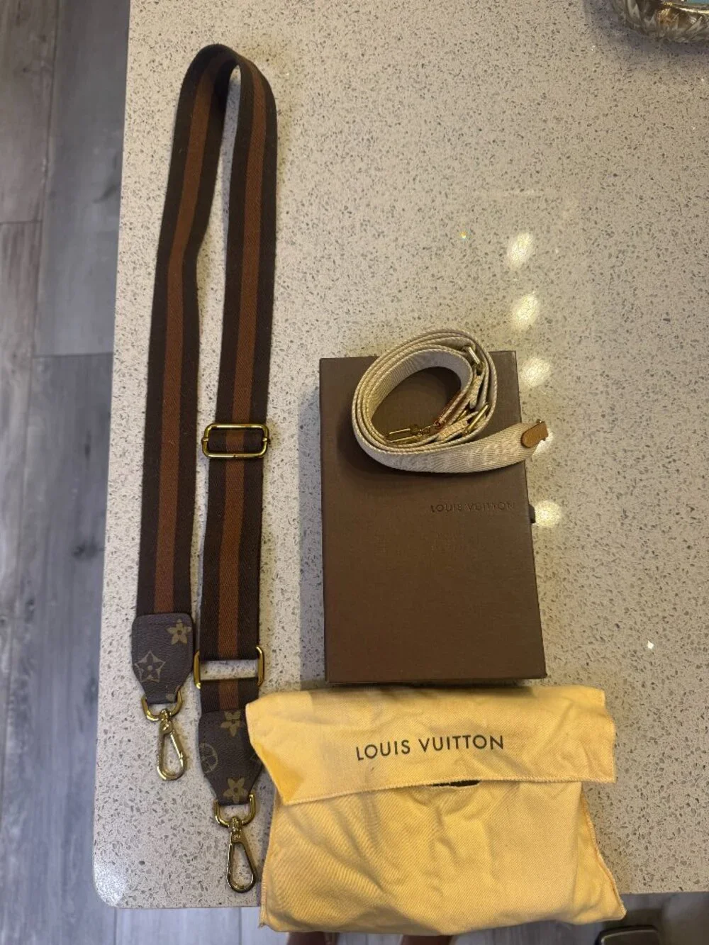 Louis Vuitton Monogram Crossbody Bag with 2 Straps.
